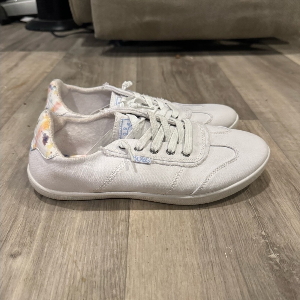 💃Bobs memory foam sketchers white sneakers